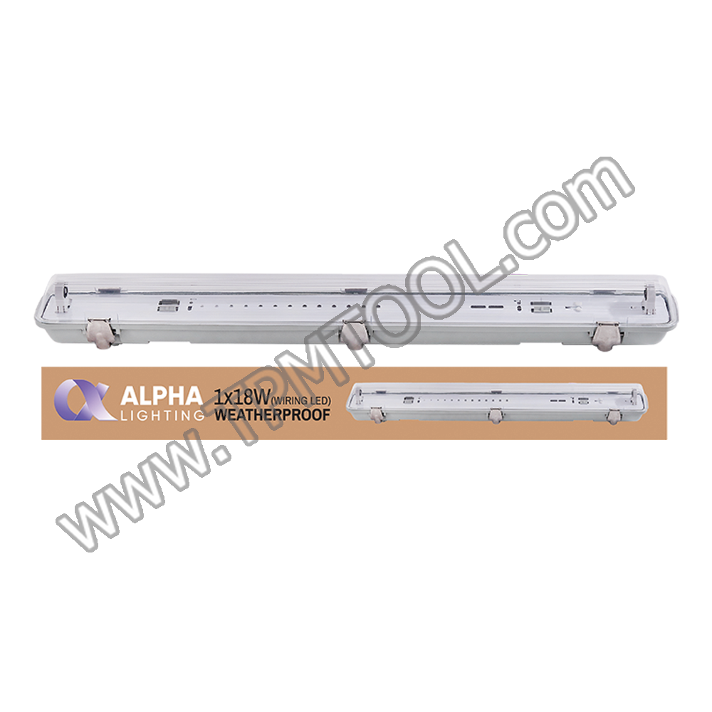 ALPHA-ALPA05-01 โคมไฟกันน้ำกันฝุ่นสั้นเดี่ยว 1X LED 18W