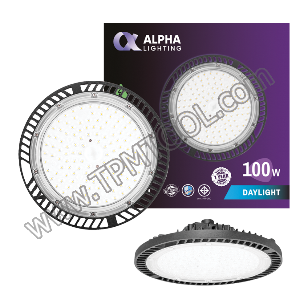 ALPHA-ALPA16-100 โคมไฟไฮเบย์ UFO HIGH LUMEN Daylight 100W
