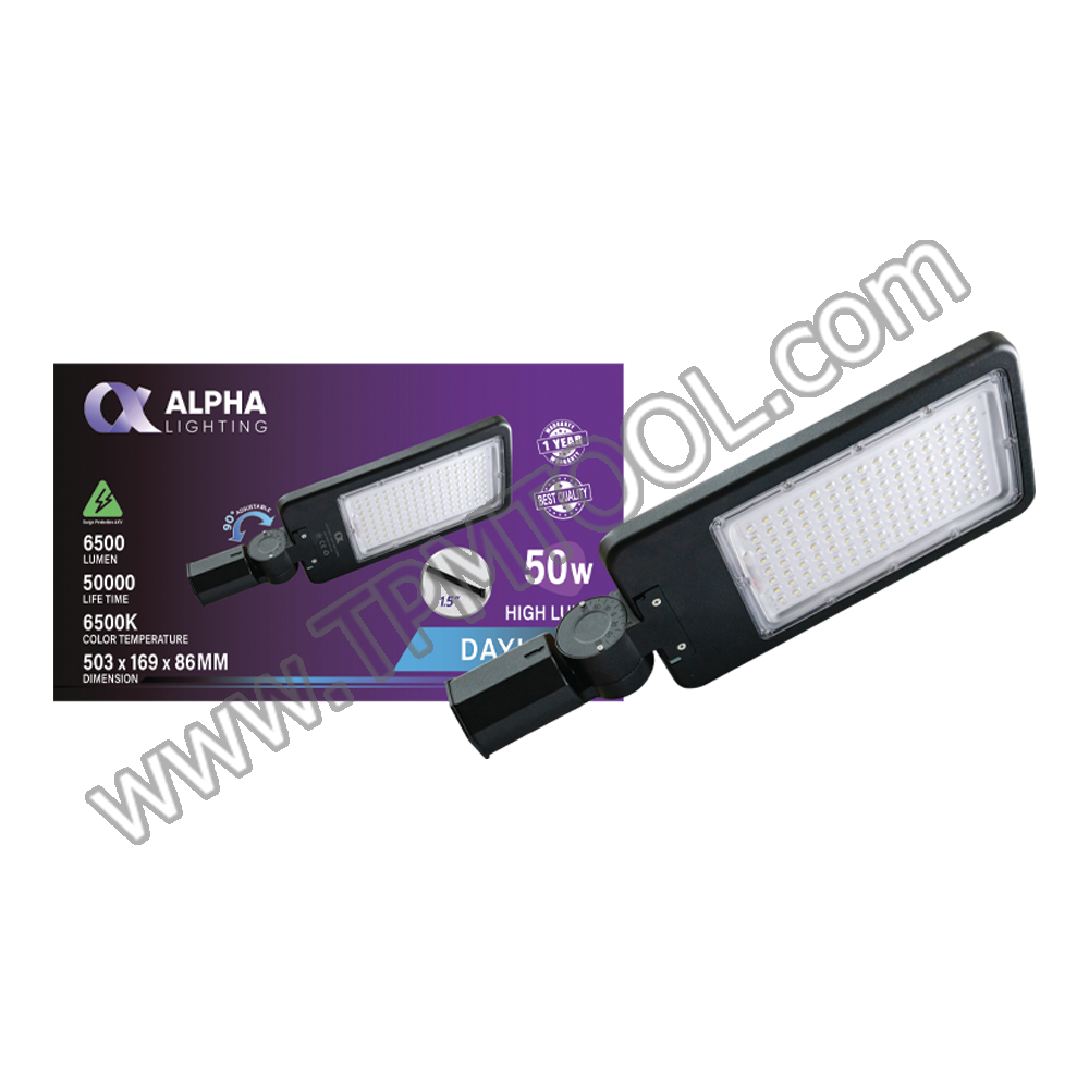ALPHA-ALPA18-030 โคมไฟถนน LED + ขาแป๊บ 30W