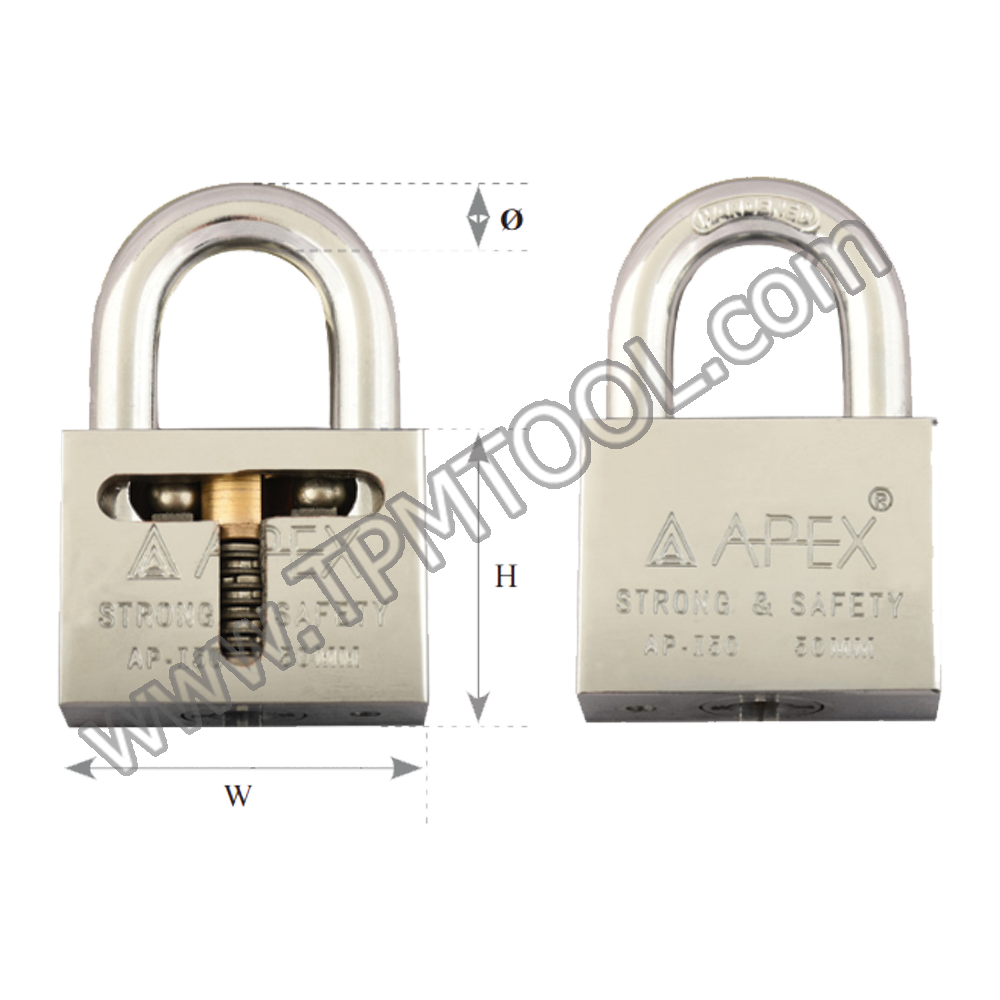APEX-APXD05-I40 กุญแจคล้องทองเหล็ก 40mm