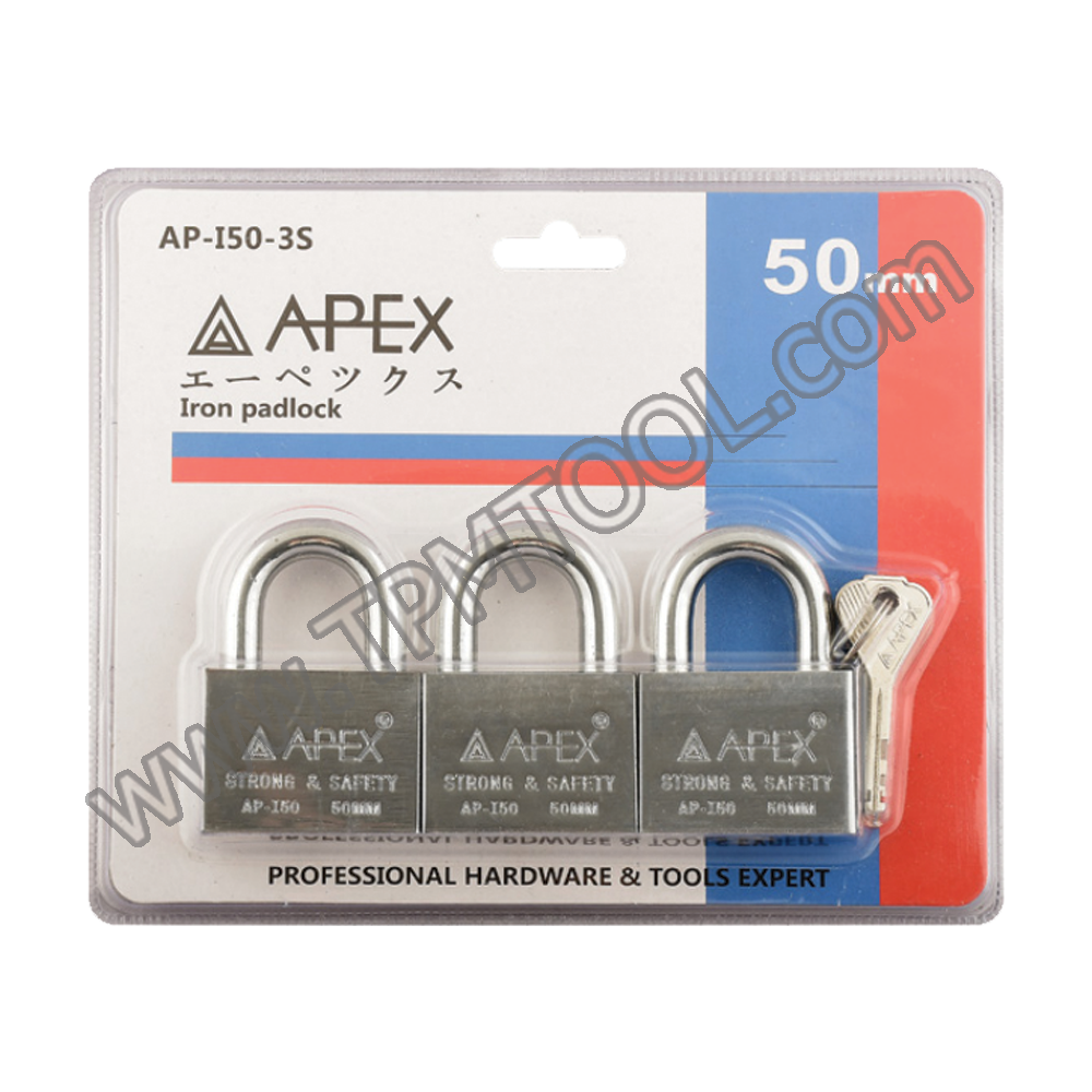 APEX-APXD06-L40-3S กุญแจคล้องเหล็กคีย์อะไลท์ 40mm