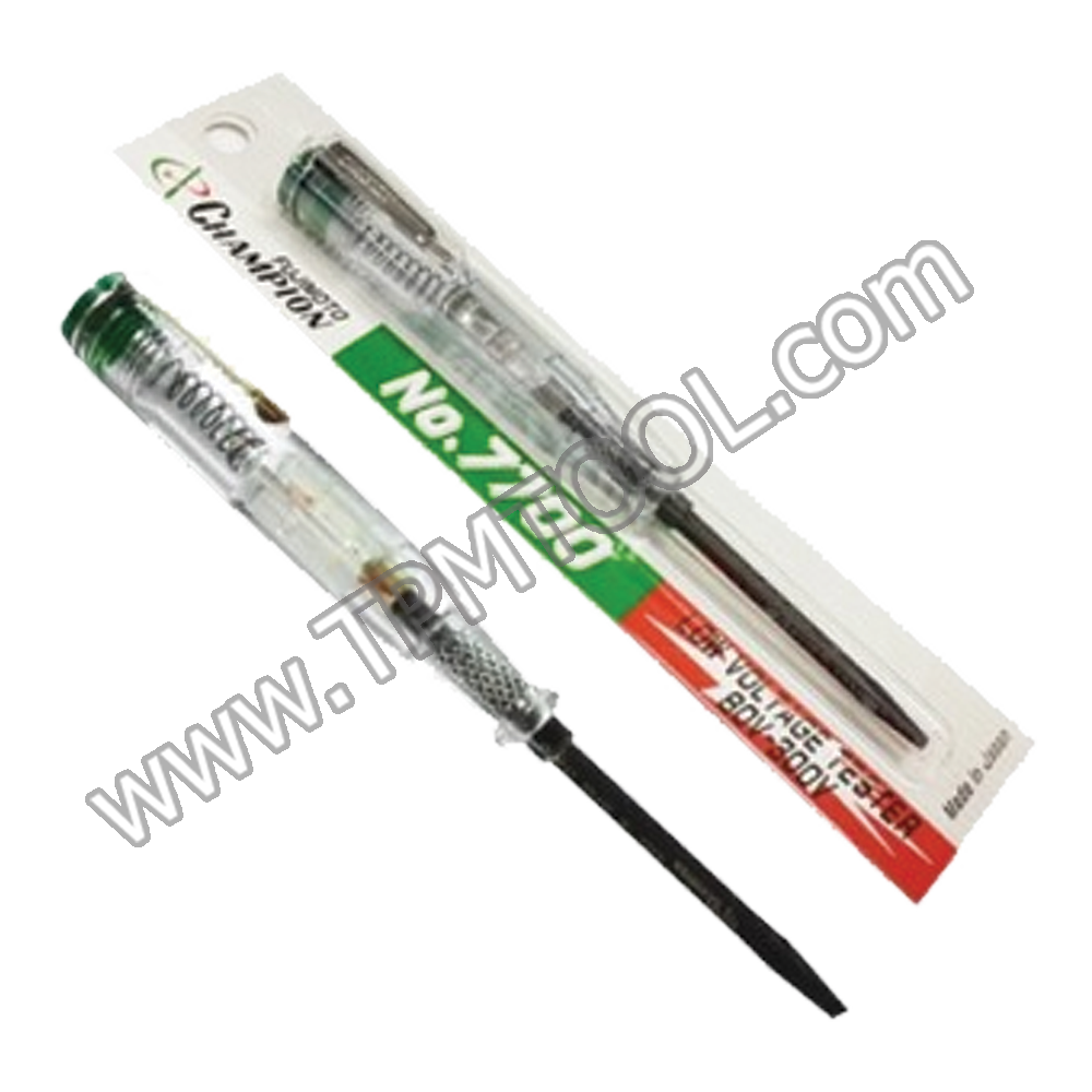 Champion-CHMA23-01 ไขควงลองไฟเดี่ยว แกนดำ No. 7700 4mm
