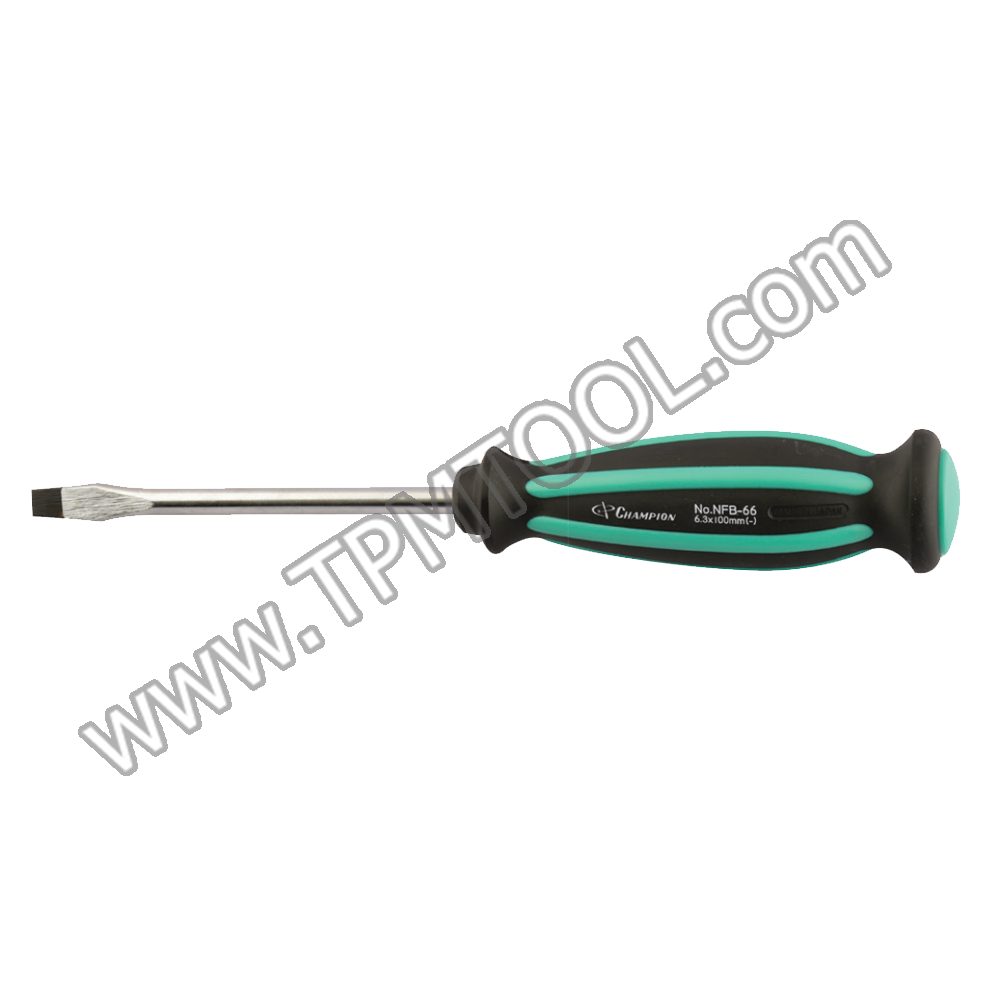 Champion-CHMA42-03 ไขควงด้าม NEXT GEAR แกนไม่ทะลุ ปากแบน 3"