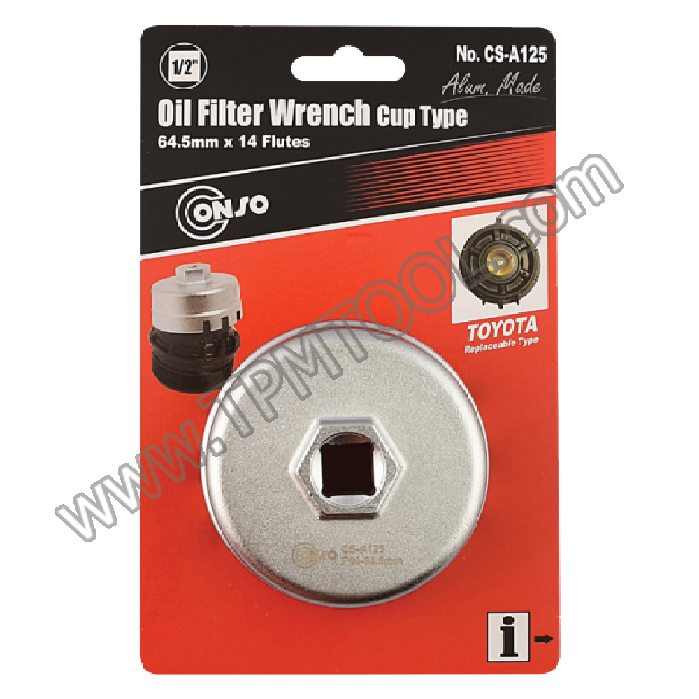 Conso-CNSC02-A125 ประแจถอดไส้หม้อกรอง แบบถ้วย (อลูมิเนียม) 64.5mm