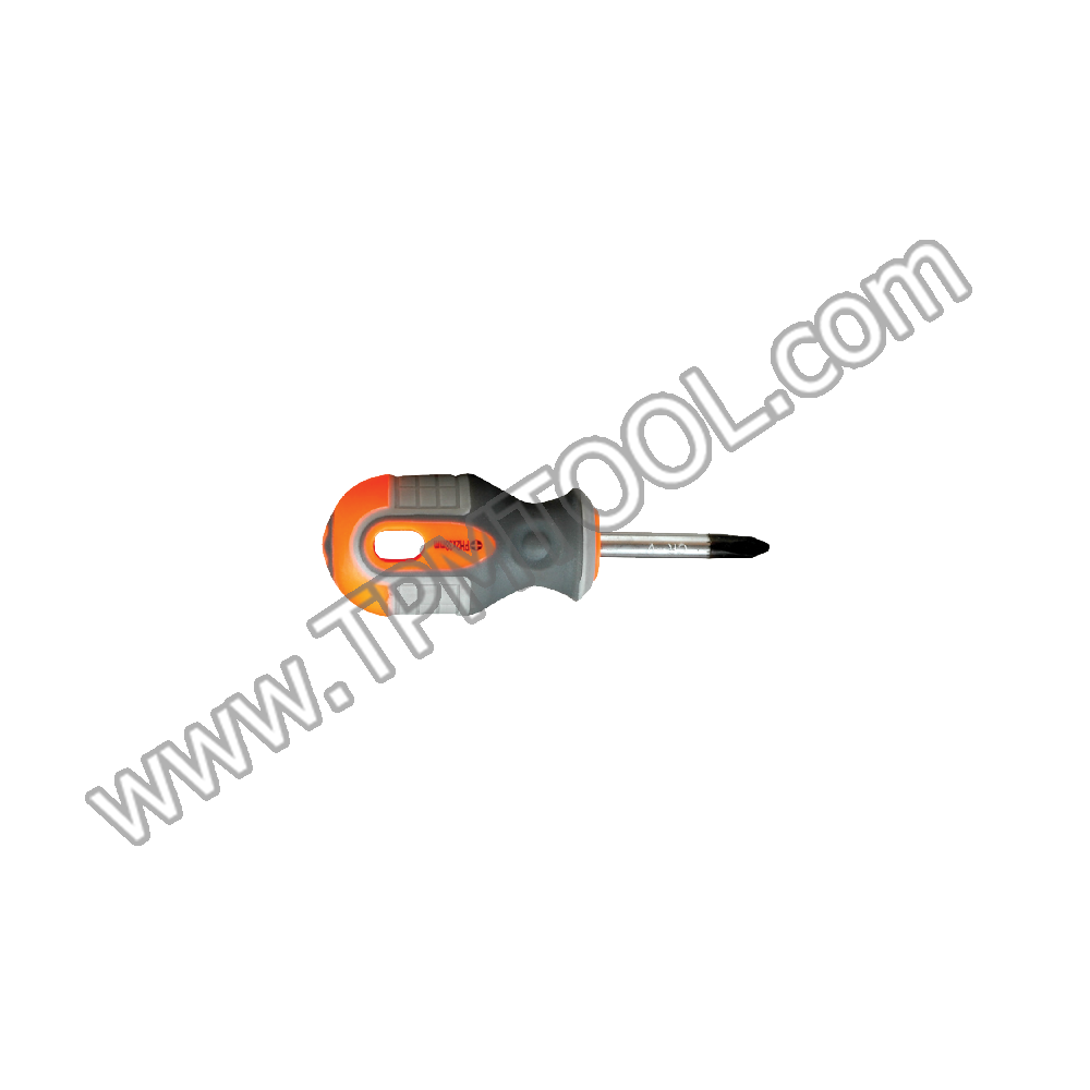 Conso-CNSI05-02 ไขควงหัวโตด้ามส้มเทา NO.372 ปากแฉก PH2x6.0x38mm