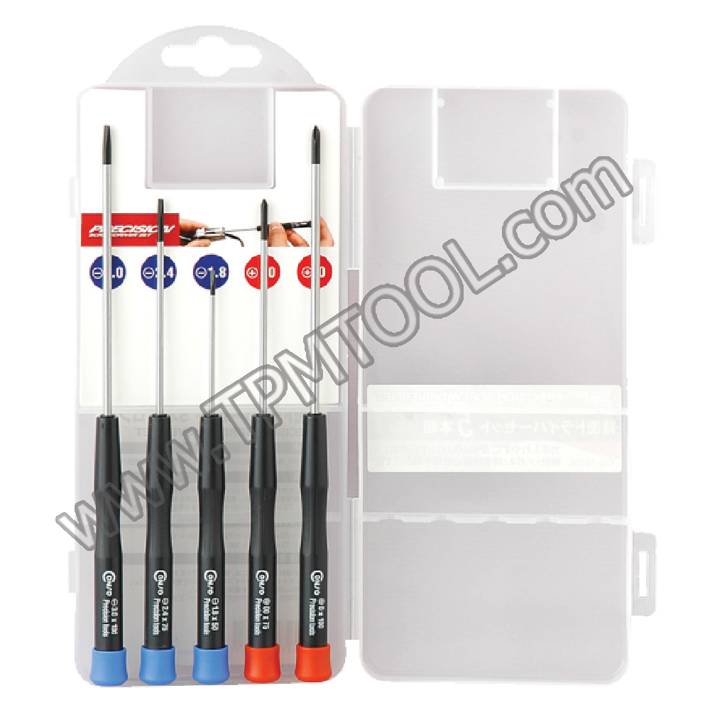 Conso-CNSI10S-07 ไขควงซ่อมนาฬิกา ด้ามพลาสติก 5 ตัว/ชุด