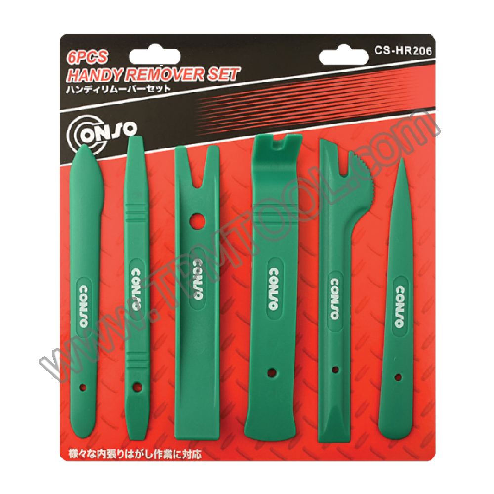 Conso-CNSN01-02 เครื่องมือถอดอุปกรณ์ภายในรถยนต์ 6 ตัวชุด