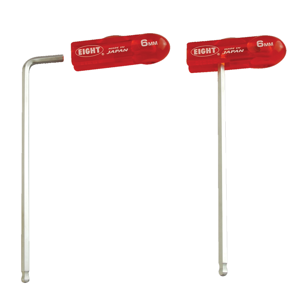 Eight-EGHB25-03 ประแจหัวบอลเตเปอร์ยาวสีขาว ด้ามตัว L ถอดได้ 3mm