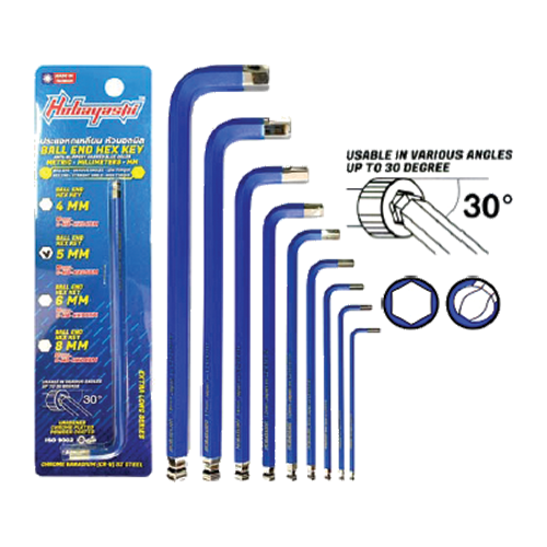Hobayashi-HBSG01-K04BM ประแจหกเหลี่ยม หัวบอลมิล 4mm
