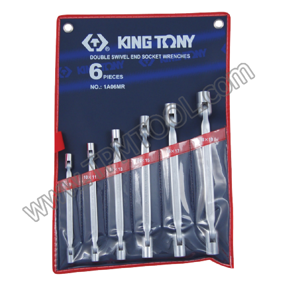Kingtony-KGTE16S-06 ชุดประแจบ๊อก 2หัว แบบอ่อนตัว 6 ตัว/ชุด