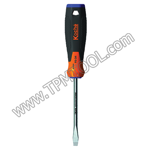 Koche-KOCF20-SL04 ไขควงแกนกลม รุ่นหัวเพชร ปากแบน 4"