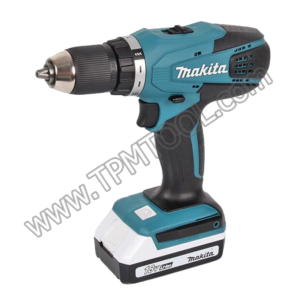 Makita-DF488DWE ชุดสว่านไขควงไร้สาย 18V 13 มม. พร้อมแบตเตอรี่และแท่น ...