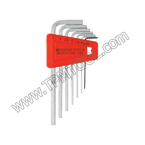PB-PBSC01-210H4 ชุดประแจหกเหลี่ยม หัวตัดสั้น 7ตัว/ชุด 0.89-4mm