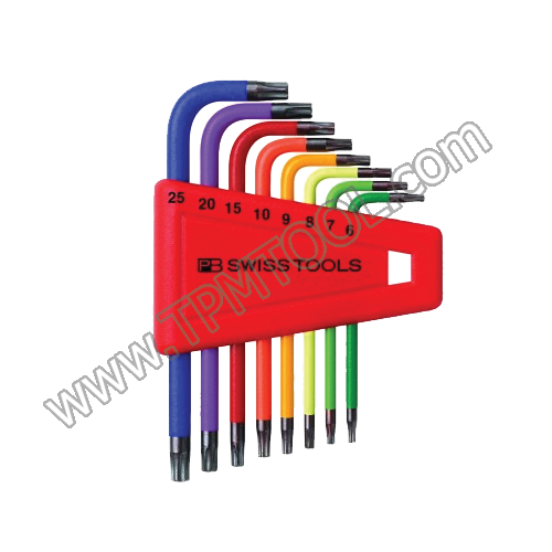 PB-PBSC01-410H625RB ชุดประแจตัวแอลหัวทอร์กสีรุ้ง 6-25mm