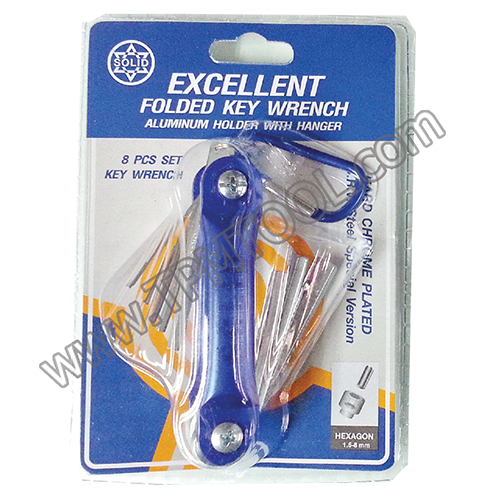 Solid-SLDD01-R08M กุญแจหกเหลี่ยมตลับ แบบมิล 8 ตัว/ชุด